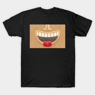 Peach Tiki Smile Mask! (Red Tongue Version) T-Shirt